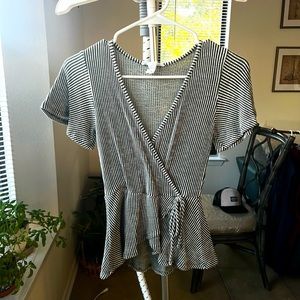 Army Green & White Top